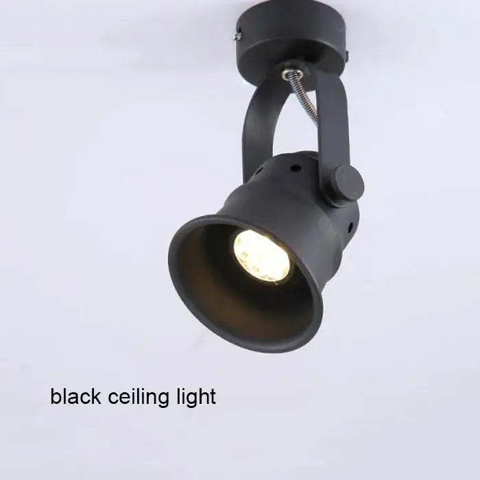 Black metal vintage copper and black gu10 led track light with adjustable arm and flexible spring mechanism decorbites gu10 led