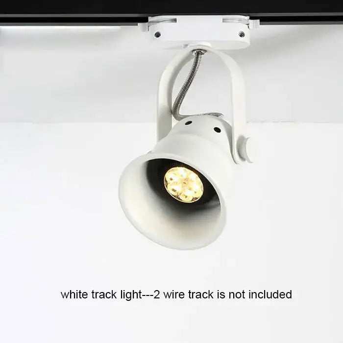 White adjustable gu10 led track light with a flexible metal arm for precise directional lighting by decorbites gu10 led