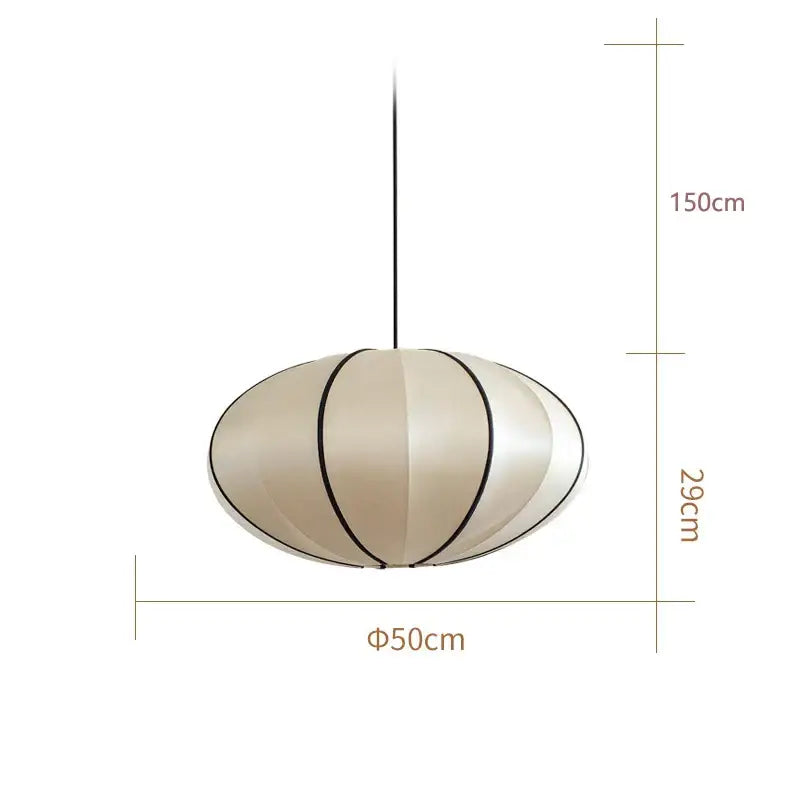Vintage cream danish fabric pendant lamp with oval shape black segmented trim and sleek hanging cord for dining room decorbites danish fabric