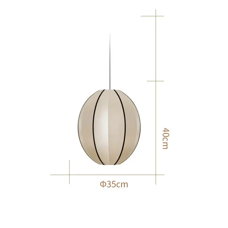 Vintage cream danish fabric pendant lamp with black seams featuring a minimalist geometric chandelier design