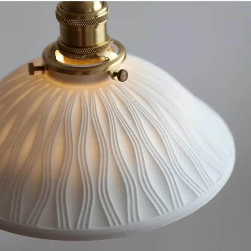Vintage cream glass and brass adjustable led pendant light with white textured glass lampshade for dining room decorbites pendant lights