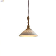 Vintage cream glass and brass adjustable led pendant light with textured shade and dark braided cord for dining room decorbites pendant lights