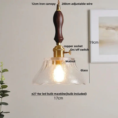 Vintage cream glass and brass adjustable led pendant light with dark walnut handle ideal for pendant lights decorbites adjustable led