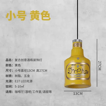 Yellow vintage dreher glass bottle pendant light with gold accents for kitchen island decorbites atmosphere glass pendant