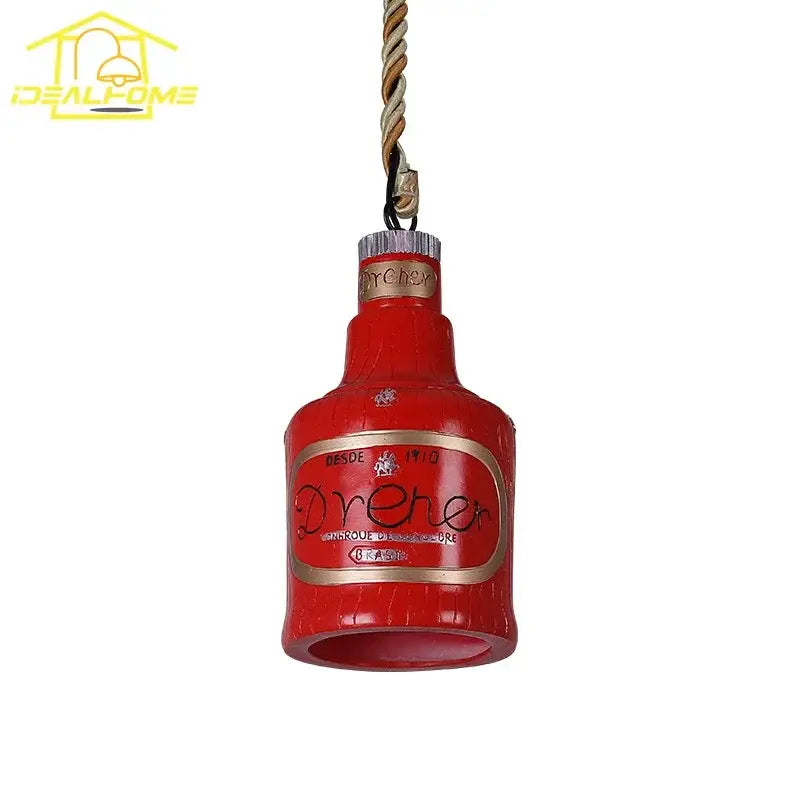 Red dreher glass bottle pendant lights showcasing vintage decorbites atmosphere glass for kitchen island lighting
