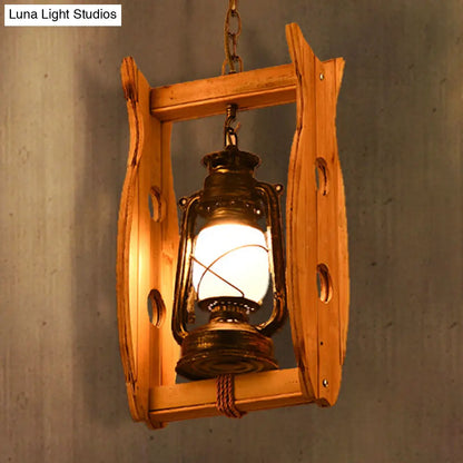 Vintage Fish-Shaped Pendant Light with Opal Glass in Weathered Copper