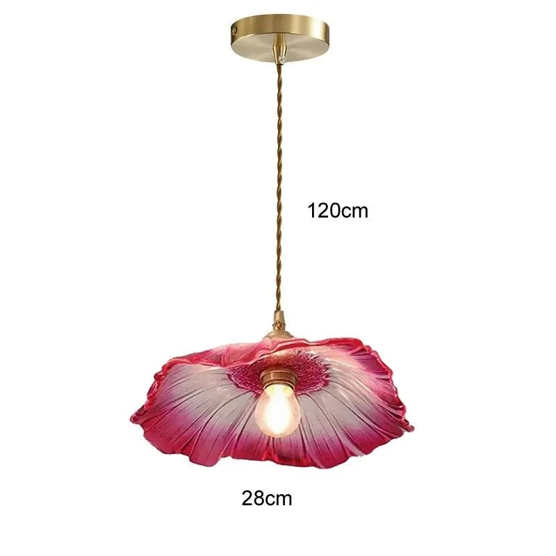 Vintage Flower Glass Pendant Light - Decorbites