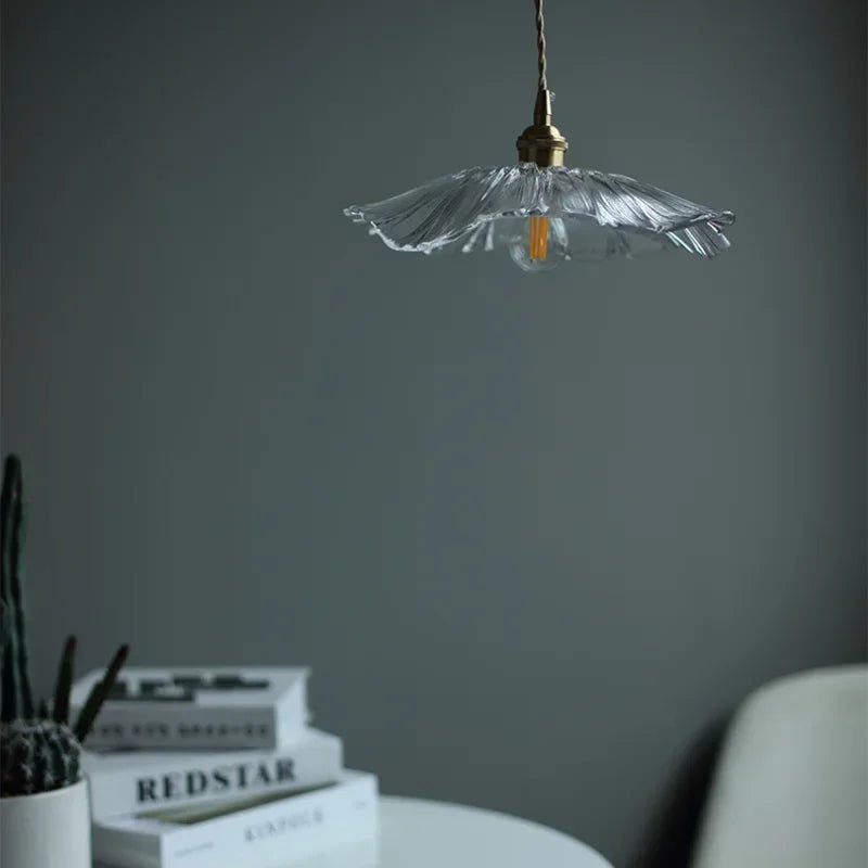 Vintage Flower Glass Pendant Light Fixture - Decorbites