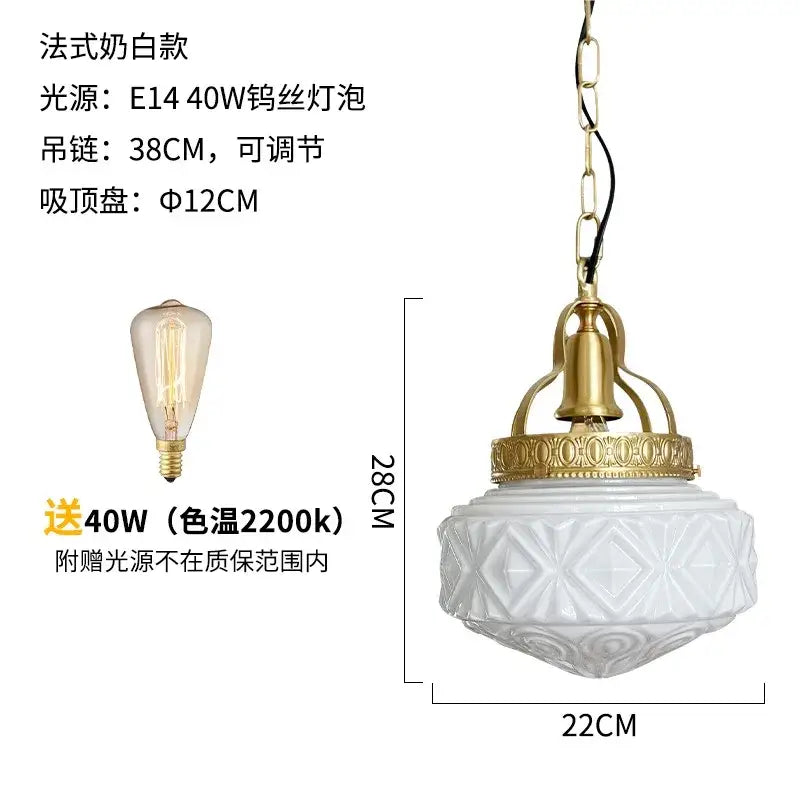 Vintage gold lustre glass pendant light with white frosted shade and gold lustre metalwork for dining room decorbites pendant light