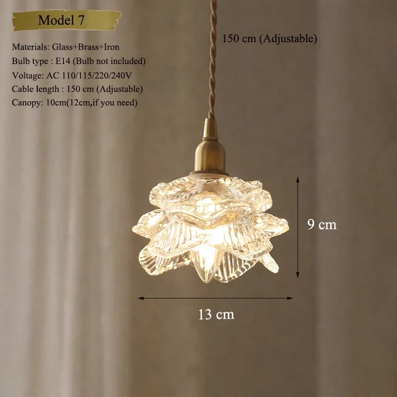 Vintage Green Glass Pendant Light With Brass Details - Decorbites