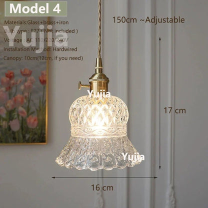 Vintage Green Glass Pendant Light With Brass Details - Decorbites