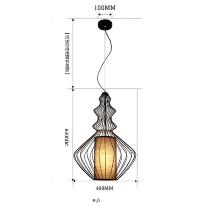 Vintage industrial black birdcage chandelier with woven wire frame and warm fabric shade for dining room decorbites birdcage chandelier