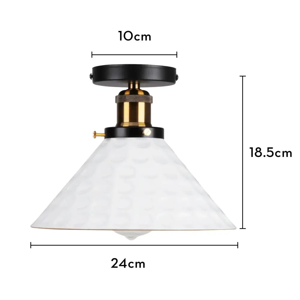 Vintage industrial flush mount light in black and bronze with a white textured glass pendant for kitchen decorbites industrial flush