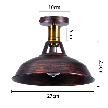 Vintage industrial flush mount light in black and bronze with dark bronze distressed metal and brass accents for kitchen decorbites industrial flush