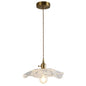 Vintage Industrial Pendant Lamp - Flower Shape Shade with Clear Glass