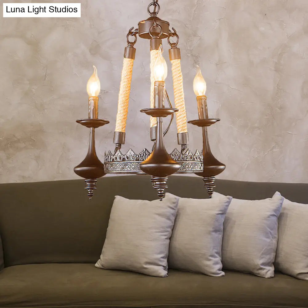 Vintage Industrial Pendant Light with Exposed Bulbs - 3/6 heads Metal Ceiling Fixture for Living Room