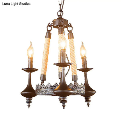 Vintage Industrial Pendant Light with Exposed Bulbs - 3/6 heads Metal Ceiling Fixture for Living Room