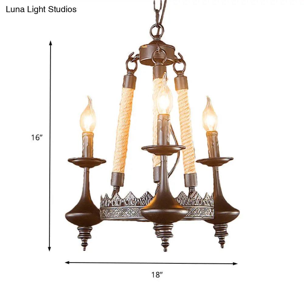 Vintage Industrial Pendant Light with Exposed Bulbs - 3/6 heads Metal Ceiling Fixture for Living Room