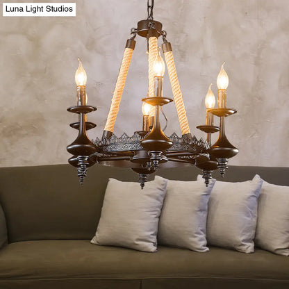 Vintage Industrial Pendant Light with Exposed Bulbs - 3/6 heads Metal Ceiling Fixture for Living Room