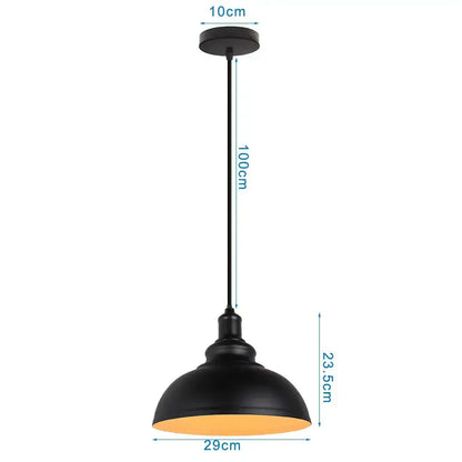 Vintage decorbites iron black pendant lights with matte finish and warm interior glow for living room decor