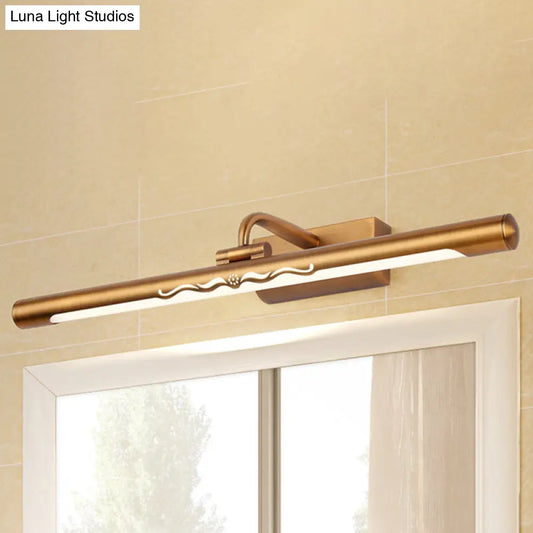 DecorBites™ DecorBites™ Vintage Linear Wall Mounted LED Vanity Light with Straight Arm - Bronze Finish