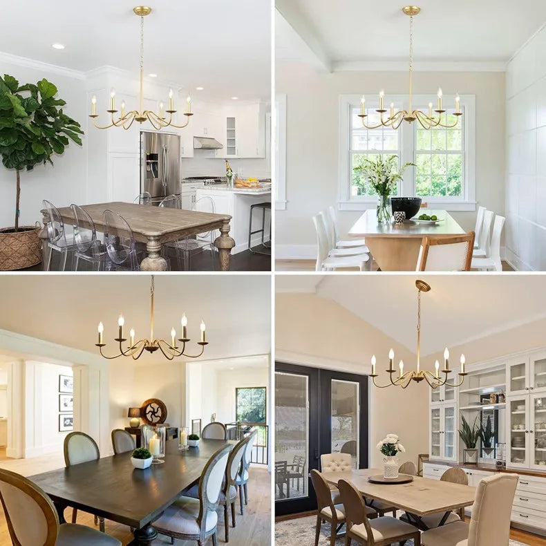 Vintage Loft Chandelier Black/Gold Ceiling Light - Chandelier