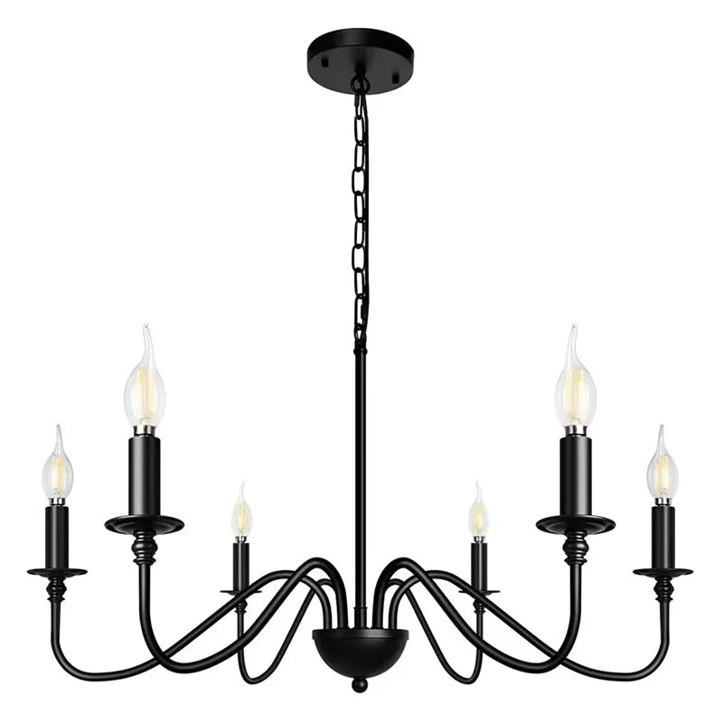 Vintage Loft Chandelier Black/Gold Ceiling Light - Chandelier