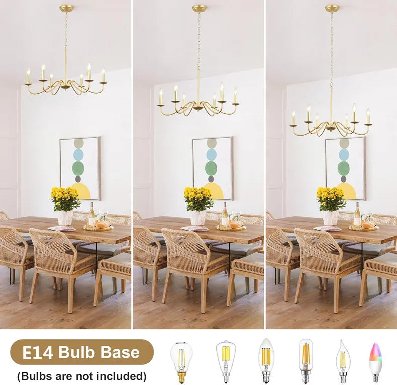 Vintage Loft Chandelier Black/Gold Ceiling Light - Chandelier