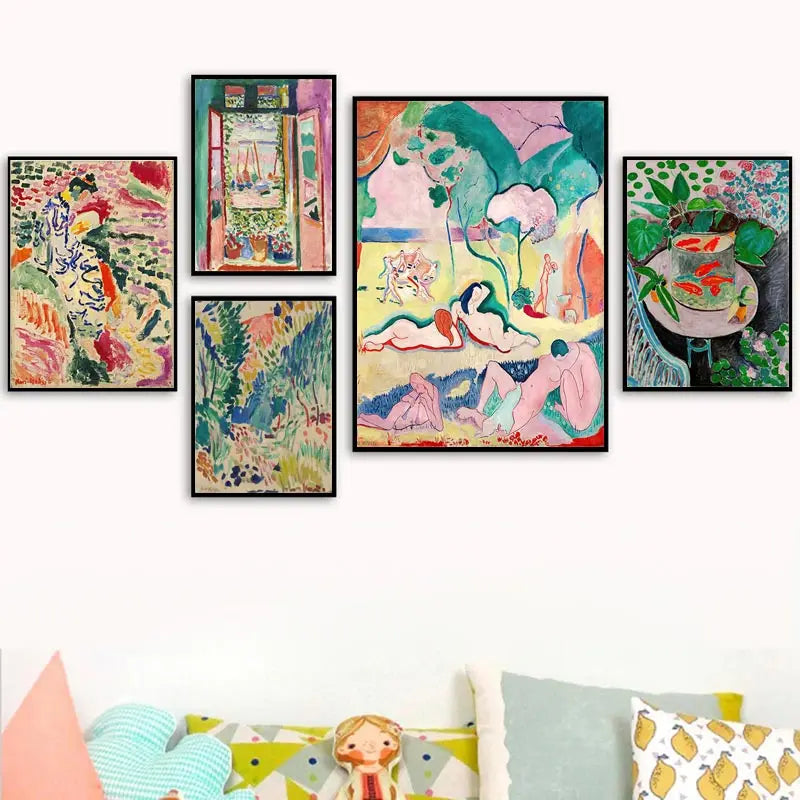 Vintage Matisse Abstract Landscape Wall Art - Posters
