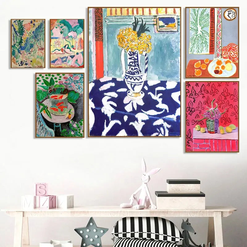 Vintage Matisse Abstract Landscape Wall Art - Posters