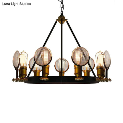 Vintage Metal Suspension Light in Brass Finish - Ring Pendant for Bedroom Lighting