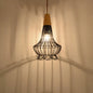 Vintage Metallic Pendant Lamp with Pear/Diamond/Gourd Cage Design - 1 Head Ceiling Hanging Light in Black