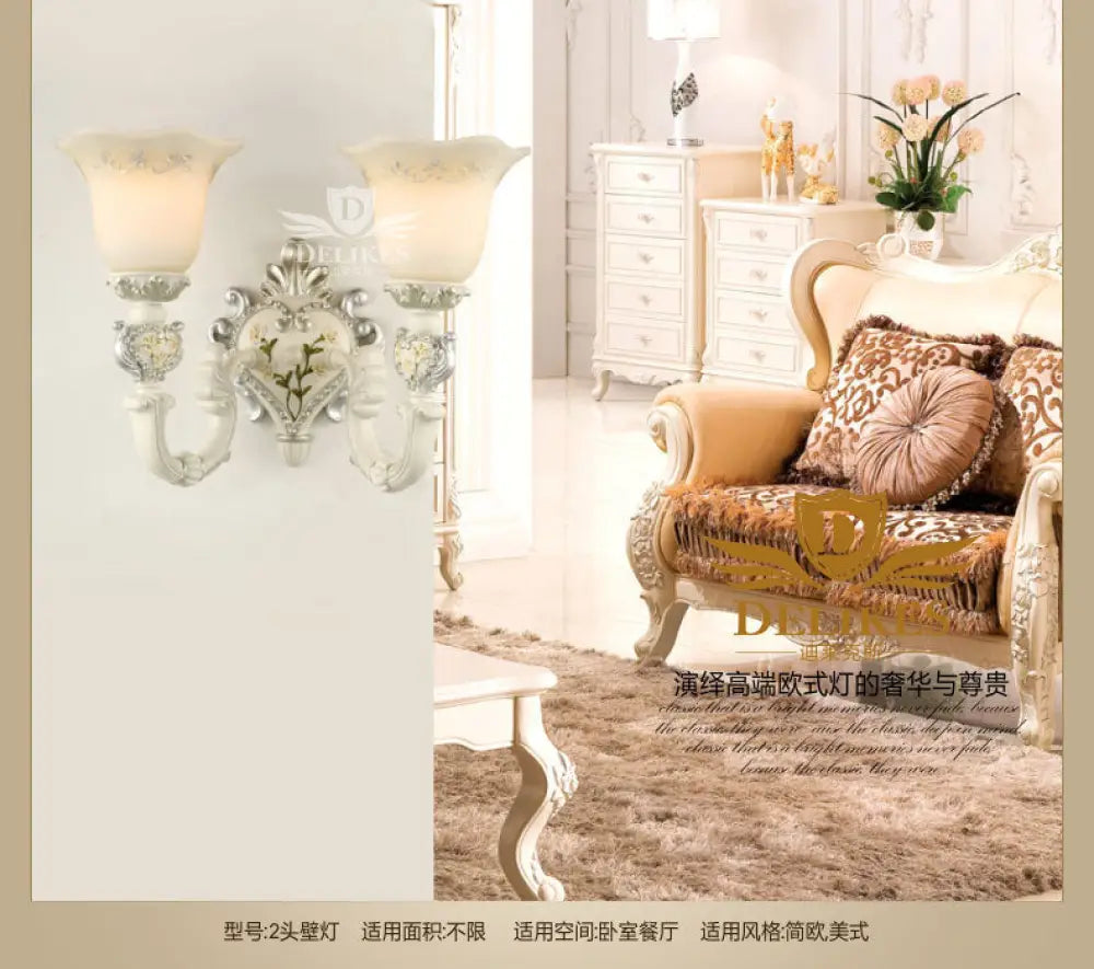 Vintage Milky Glass Sconce Lamp - Bloom Sitting Room Wall Lighting