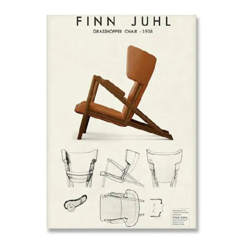 Vintage Minimalist Black and White Canvas Print - Posters