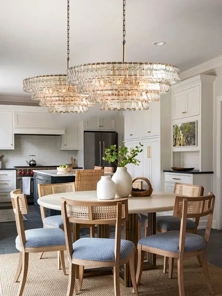 Vintage multi tier brown glass chandelier with brass finish and clear crystal prisms for dining room decorbites brown glass