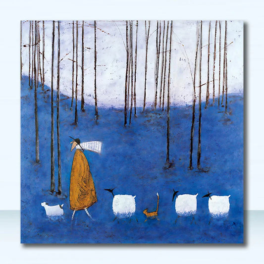Vintage Nordic Canvas Wall Art Prints - 0074.07 / 30x30cm No Frame