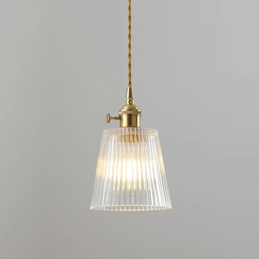 Vintage Nordic Striped Glass Pendant Light - Decorbites