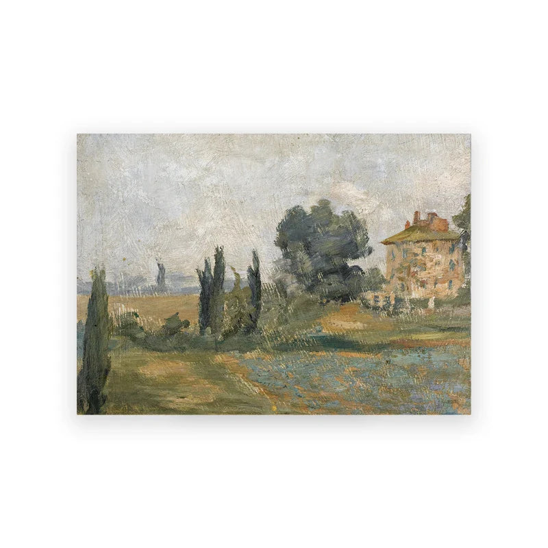 Vintage Oil Painting Canvas Poster - Summer Landscape - dPC10622 / A5 15x21 cm No Frame - Posters