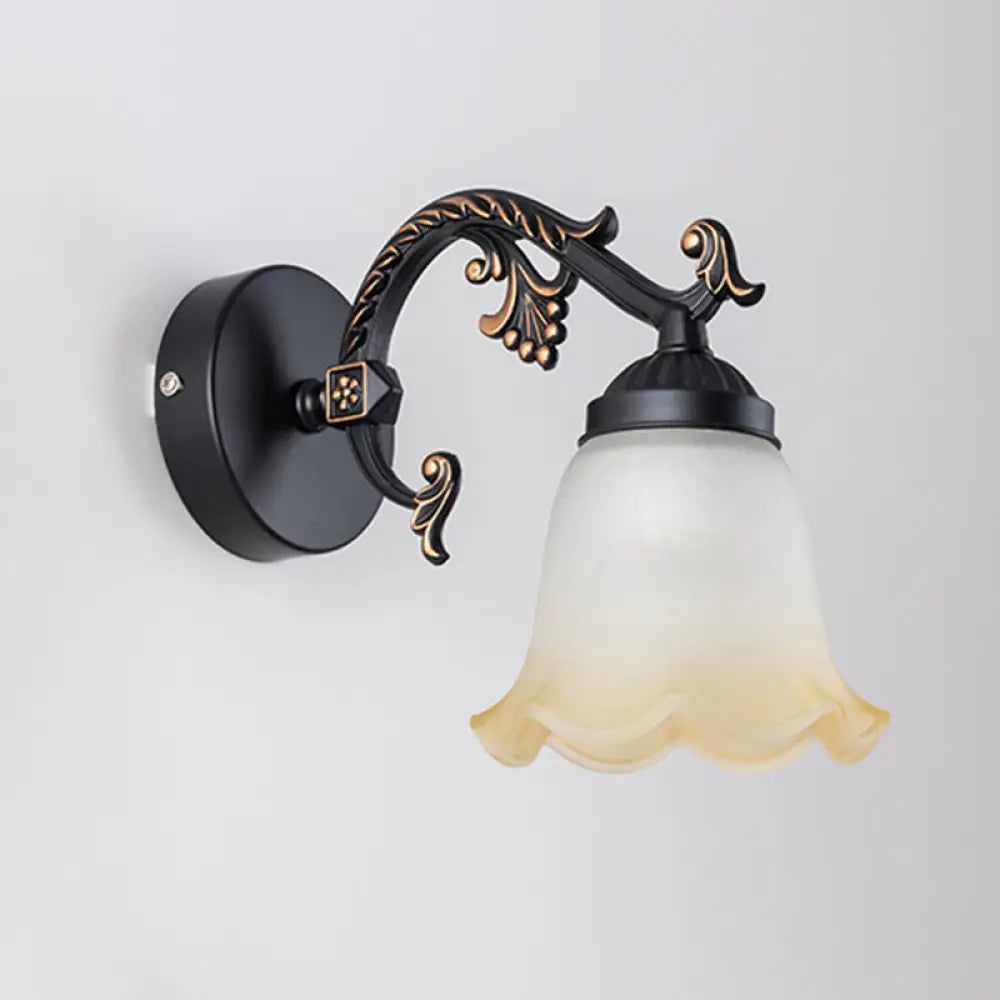 Vintage Ombre Frosted Glass Wall Mount Vanity Light for Bathroom