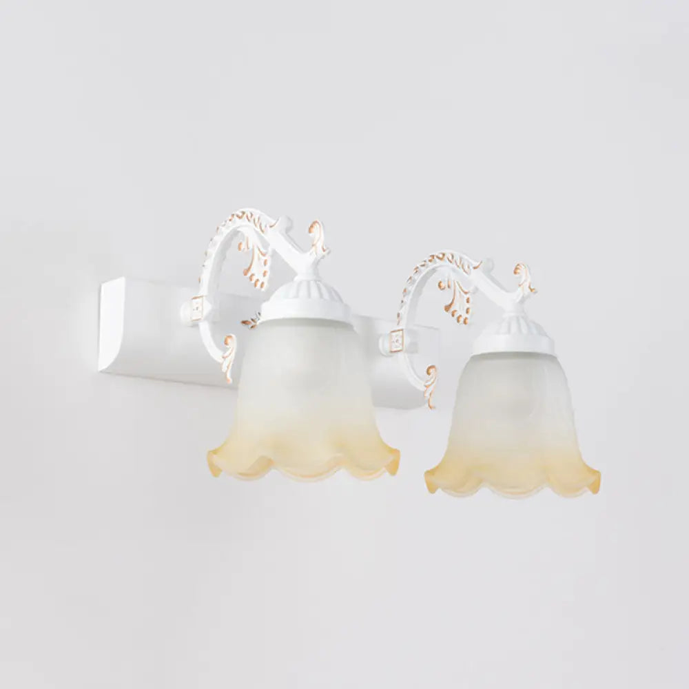 Vintage Ombre Frosted Glass Wall Mount Vanity Light for Bathroom