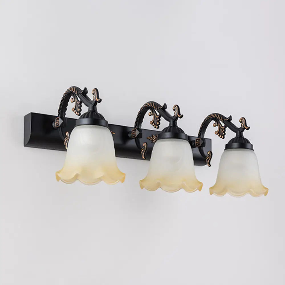 Vintage Ombre Frosted Glass Wall Mount Vanity Light for Bathroom