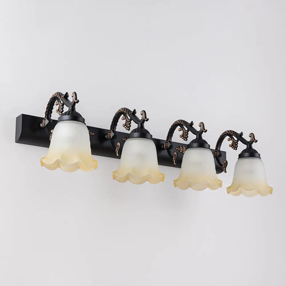 Vintage Ombre Frosted Glass Wall Mount Vanity Light for Bathroom