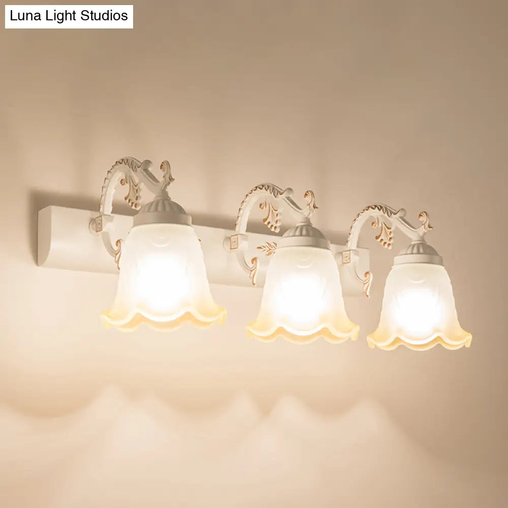 Vintage Ombre Frosted Glass Wall Mount Vanity Light for Bathroom