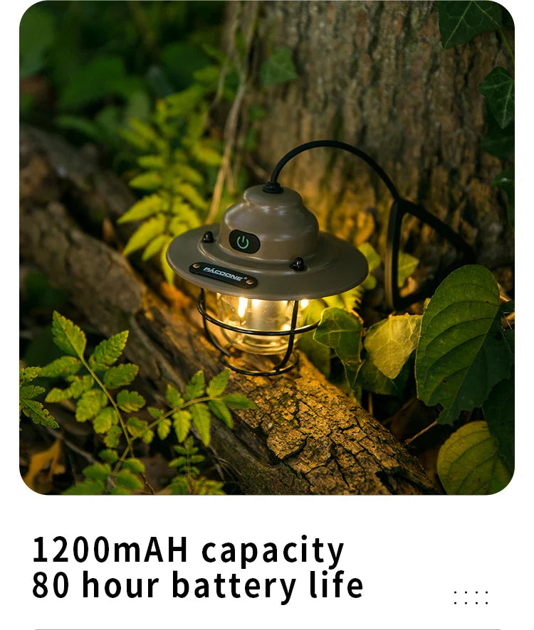 Vintage Outdoor Rechargeable Camping Chandelier Light
