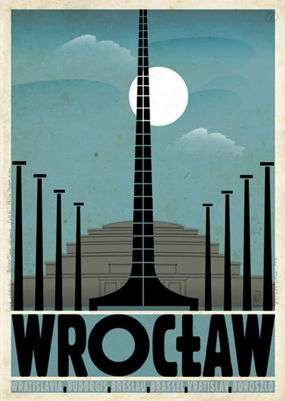 Vintage Poland City Posters Canvas Prints