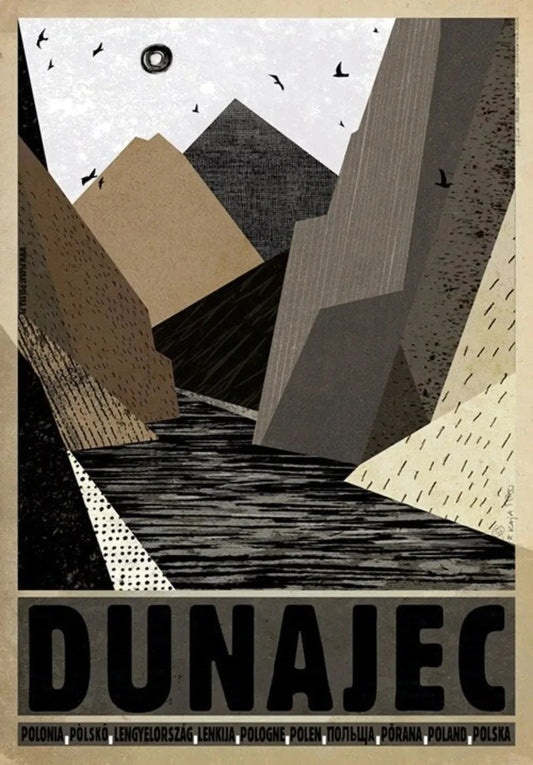 Vintage Poland City Posters Canvas Prints - Beige / 50x70cm No Frame
