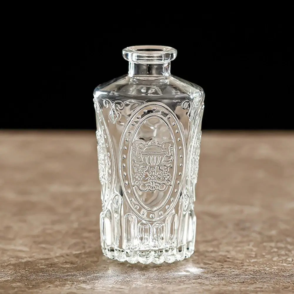 Vintage Relief Glass Vase for Hydroponic Plants - 07 - Vase