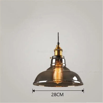 Vintage smoked glass ball pendant lights set of 4 with dark smoked glass and brass accent featuring exposed edison bulb