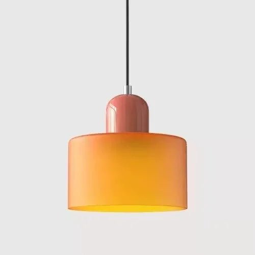 Vintage Stained Glass Mini Pendant Light in Pink Green White - Decorbites