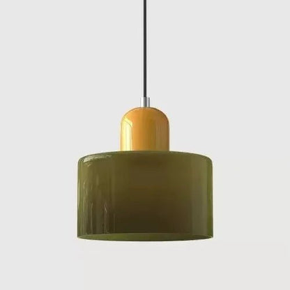 Vintage Stained Glass Mini Pendant Light in Pink Green White - Decorbites